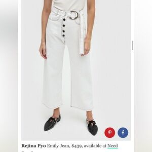 Rejina Pyo Emily Jean Wide-Leg Cropped, size 8